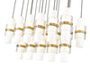 Linear Chandelier Z-Lite 1946P-17L-MGLD Modern Gold Cayden 17 Light Linear Chandelier Z-Lite