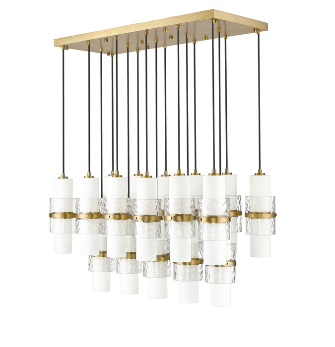 Linear Chandelier Z-Lite 1946P-17L-MGLD Modern Gold Cayden 17 Light Linear Chandelier Z-Lite