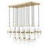 Linear Chandelier Z-Lite 1946P-17L-MGLD Modern Gold Cayden 17 Light Linear Chandelier Z-Lite