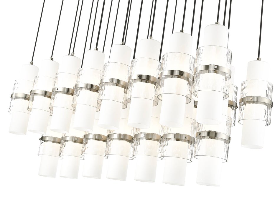 Linear Chandelier Z-Lite 1946P-23L-BN Brushed Nickel Cayden 23 Light Linear Chandelier Z-Lite