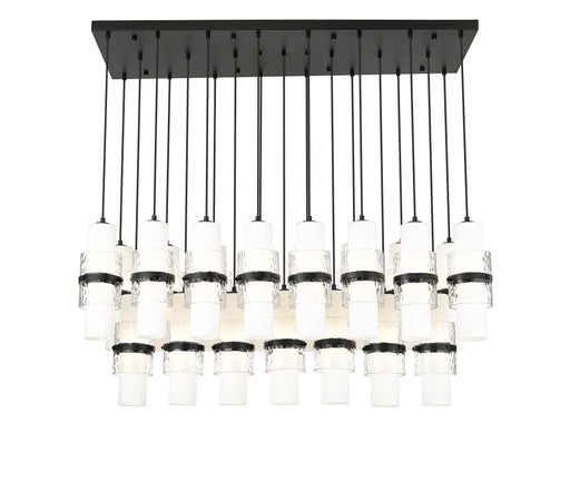 Linear Chandelier Z-Lite 1946P-23L-MB Matte Black Cayden 23 Light Linear Chandelier Z-Lite