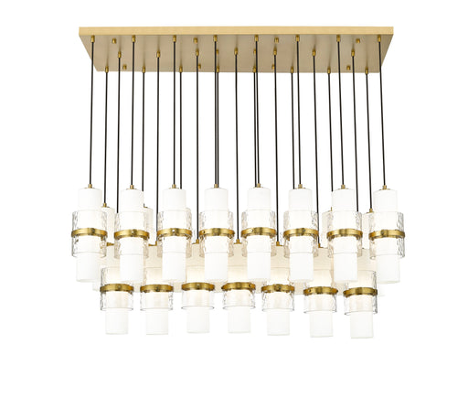 Linear Chandelier Z-Lite 1946P-23L-MGLD Modern Gold Cayden 23 Light Linear Chandelier Z-Lite
