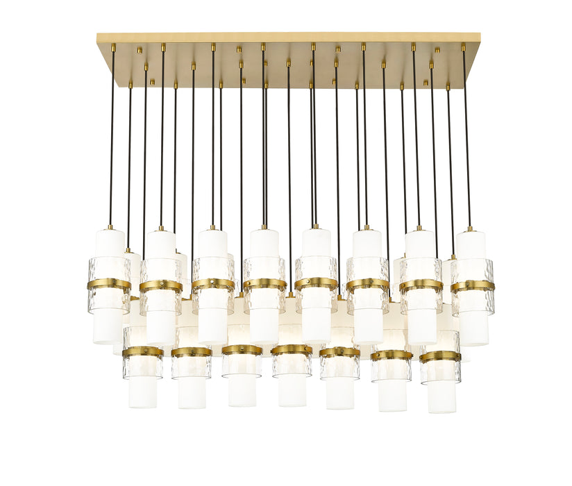 Linear Chandelier Z-Lite 1946P-23L-MGLD Modern Gold Cayden 23 Light Linear Chandelier Z-Lite