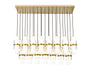 Linear Chandelier Z-Lite 1946P-23L-MGLD Modern Gold Cayden 23 Light Linear Chandelier Z-Lite