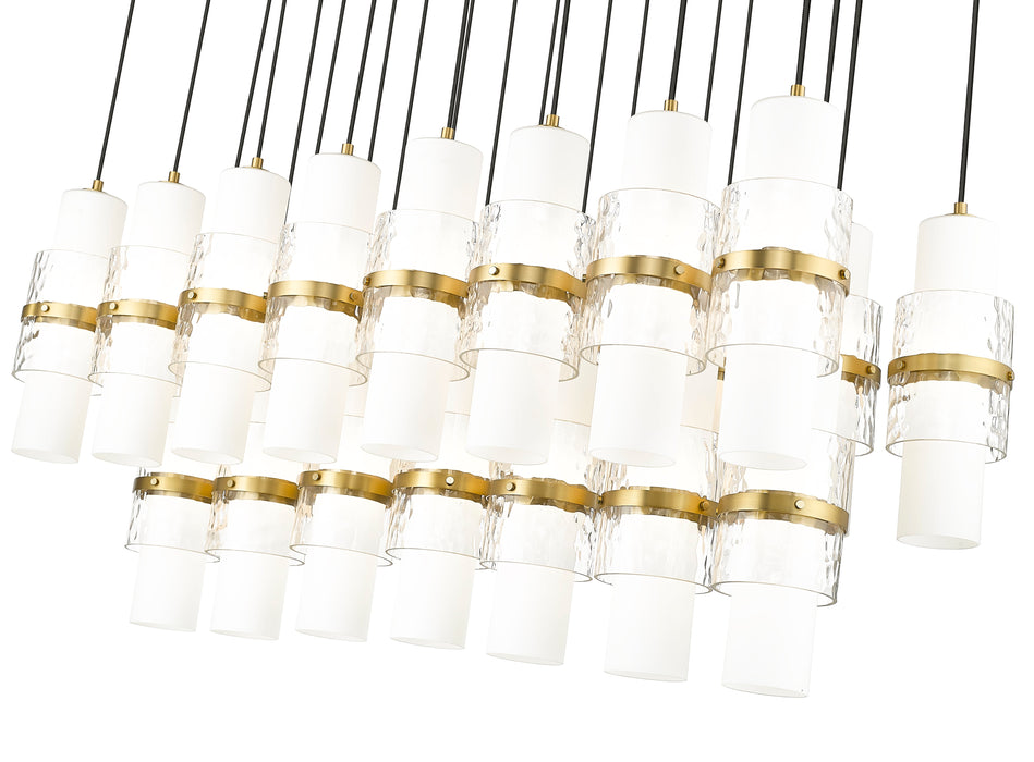 Linear Chandelier Z-Lite 1946P-23L-MGLD Modern Gold Cayden 23 Light Linear Chandelier Z-Lite