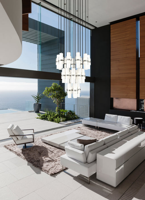 Chandelier Z-Lite 1946P-27R-BN Brushed Nickel Cayden 27 Light Chandelier Z-Lite