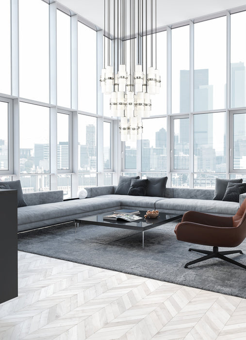 Chandelier Z-Lite 1946P-27R-BN Brushed Nickel Cayden 27 Light Chandelier Z-Lite