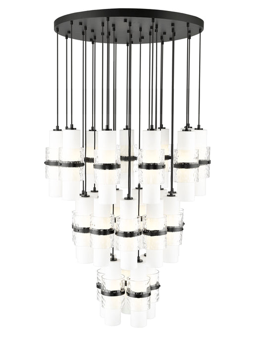 Chandelier Z-Lite 1946P-27R-MB Matte Black Cayden 27 Light Chandelier Z-Lite