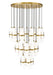 Chandelier Z-Lite 1946P-27R-MGLD Modern Gold Cayden 27 Light Chandelier Z-Lite