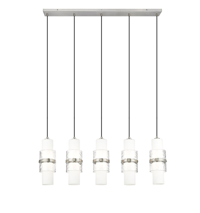 Linear Chandelier Z-Lite 1946P-5L-BN Brushed Nickel Cayden 5 Light Linear Chandelier Z-Lite