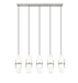 Linear Chandelier Z-Lite 1946P-5L-BN Brushed Nickel Cayden 5 Light Linear Chandelier Z-Lite