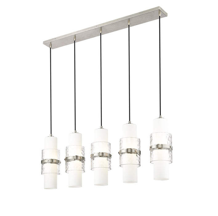 Linear Chandelier Z-Lite 1946P-5L-BN Brushed Nickel Cayden 5 Light Linear Chandelier Z-Lite