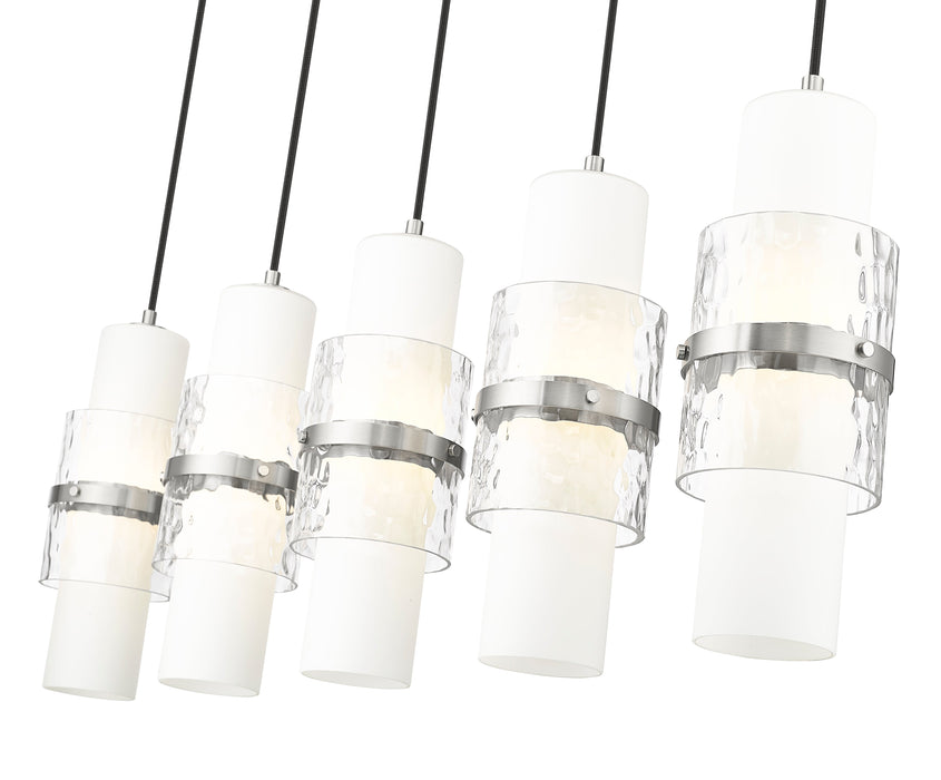 Linear Chandelier Z-Lite 1946P-5L-BN Brushed Nickel Cayden 5 Light Linear Chandelier Z-Lite