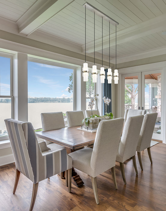 Linear Chandelier Z-Lite 1946P-5L-BN Brushed Nickel Cayden 5 Light Linear Chandelier Z-Lite