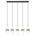 Linear Chandelier Z-Lite 1946P-5L-MB Matte Black Cayden 5 Light Linear Chandelier Z-Lite