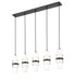 Linear Chandelier Z-Lite 1946P-5L-MB Matte Black Cayden 5 Light Linear Chandelier Z-Lite