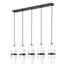 Linear Chandelier Z-Lite 1946P-5L-MB Matte Black Cayden 5 Light Linear Chandelier Z-Lite