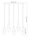 Linear Chandelier Z-Lite 1946P-5L-MGLD Modern Gold Cayden 5 Light Linear Chandelier Z-Lite