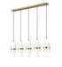 Linear Chandelier Z-Lite 1946P-5L-MGLD Modern Gold Cayden 5 Light Linear Chandelier Z-Lite