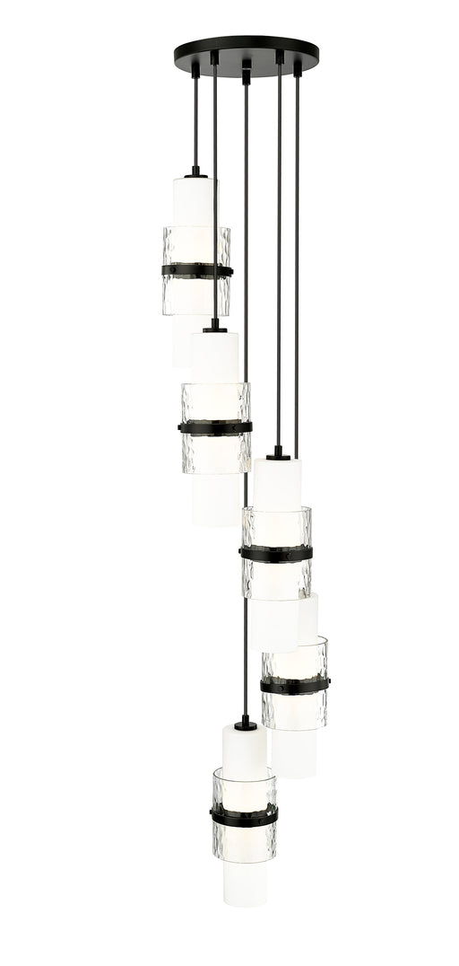 Chandelier Z-Lite 1946P-5R-MB Matte Black Cayden 5 Light Chandelier Z-Lite