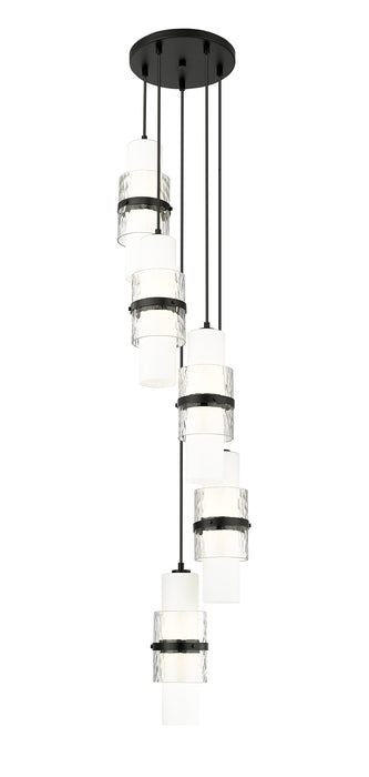 Chandelier Z-Lite 1946P-5R-MB Matte Black Cayden 5 Light Chandelier Z-Lite