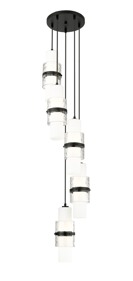 Chandelier Z-Lite 1946P-5R-MB Matte Black Cayden 5 Light Chandelier Z-Lite