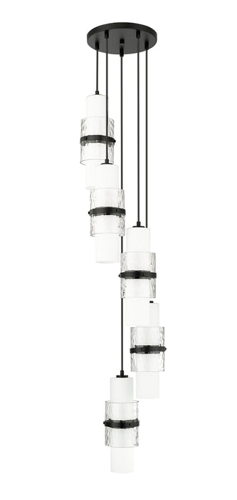 Chandelier Z-Lite 1946P-5R-MB Matte Black Cayden 5 Light Chandelier Z-Lite
