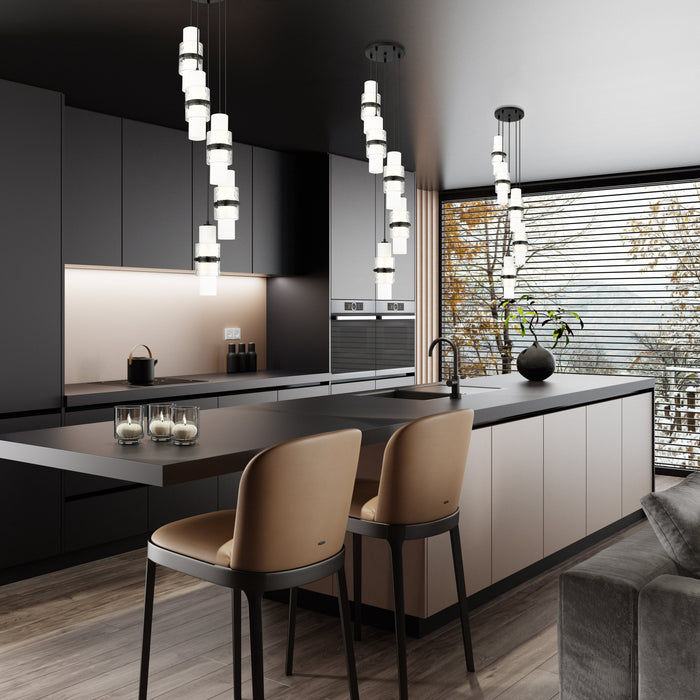 Chandelier Z-Lite 1946P-5R-MB Matte Black Cayden 5 Light Chandelier Z-Lite