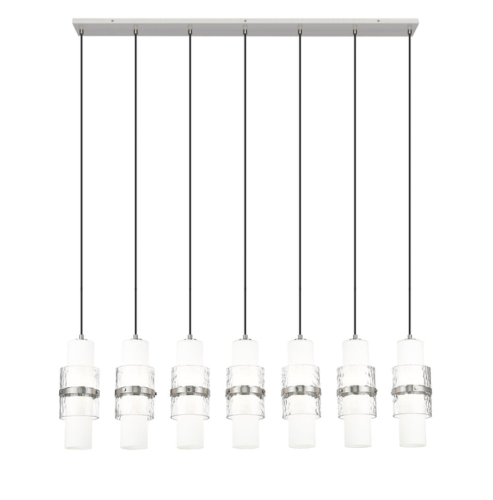 Linear Chandelier Z-Lite 1946P-7L-BN Brushed Nickel Cayden 7 Light Linear Chandelier Z-Lite