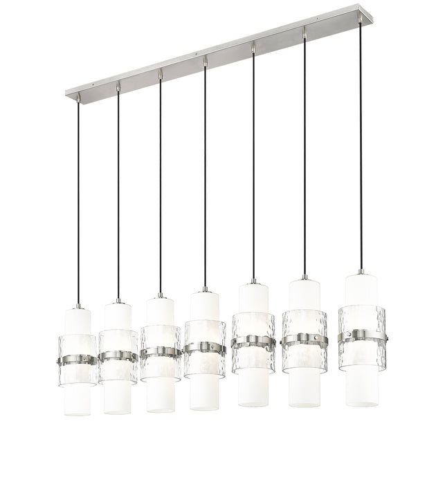 Linear Chandelier Z-Lite 1946P-7L-BN Brushed Nickel Cayden 7 Light Linear Chandelier Z-Lite