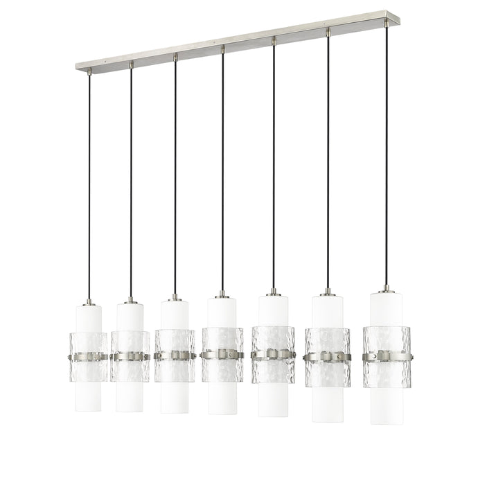 Linear Chandelier Z-Lite 1946P-7L-BN Brushed Nickel Cayden 7 Light Linear Chandelier Z-Lite