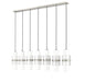 Linear Chandelier Z-Lite 1946P-7L-BN Brushed Nickel Cayden 7 Light Linear Chandelier Z-Lite