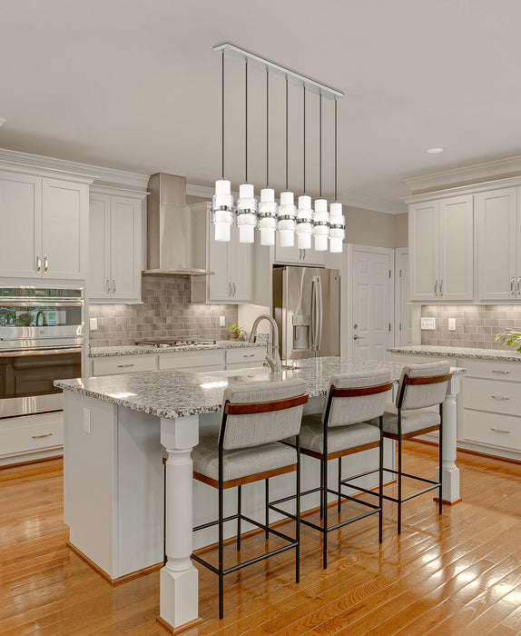 Linear Chandelier Z-Lite 1946P-7L-BN Brushed Nickel Cayden 7 Light Linear Chandelier Z-Lite