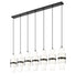 Linear Chandelier Z-Lite 1946P-7L-MB Matte Black Cayden 7 Light Linear Chandelier Z-Lite