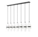 Linear Chandelier Z-Lite 1946P-7L-MB Matte Black Cayden 7 Light Linear Chandelier Z-Lite