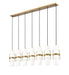 Linear Chandelier Z-Lite 1946P-7L-MGLD Modern Gold Cayden 7 Light Linear Chandelier Z-Lite