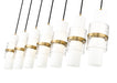 Linear Chandelier Z-Lite 1946P-7L-MGLD Modern Gold Cayden 7 Light Linear Chandelier Z-Lite
