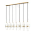 Linear Chandelier Z-Lite 1946P-7L-MGLD Modern Gold Cayden 7 Light Linear Chandelier Z-Lite