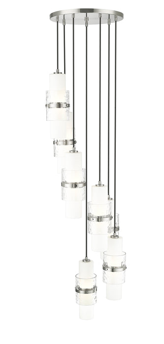 Chandelier Z-Lite 1946P-7R-BN Brushed Nickel Cayden 7 Light Chandelier Z-Lite