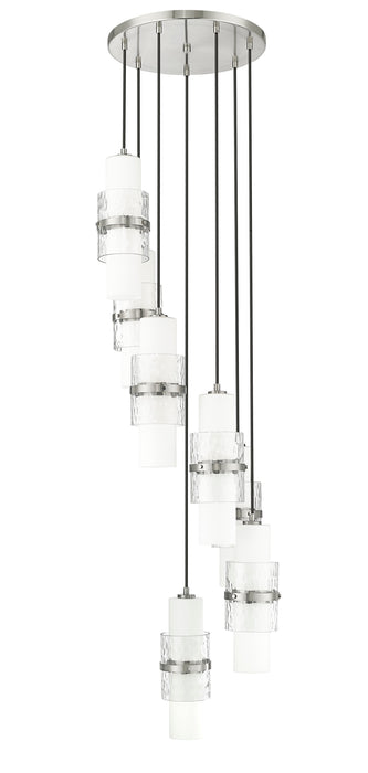 Chandelier Z-Lite 1946P-7R-BN Brushed Nickel Cayden 7 Light Chandelier Z-Lite