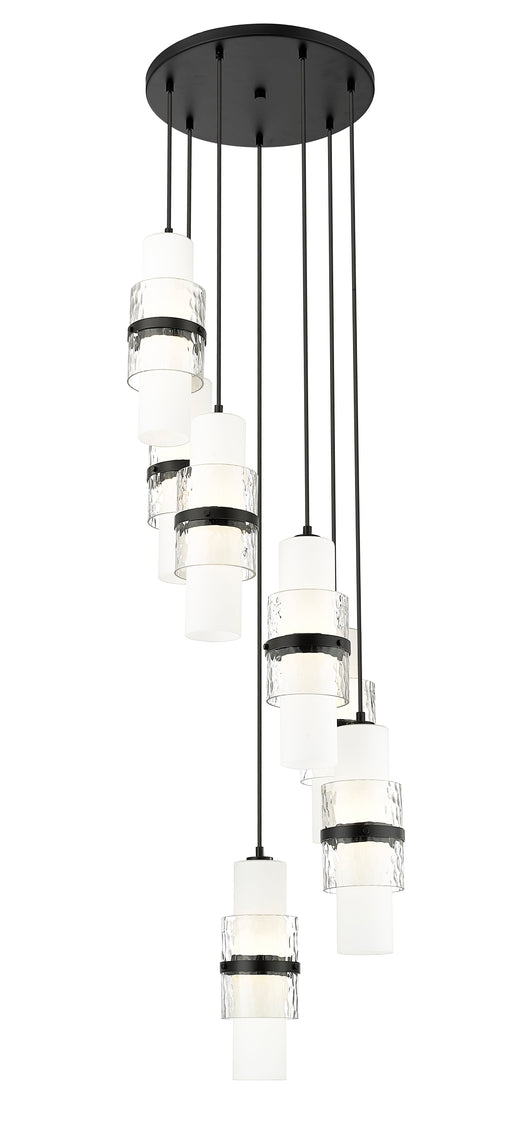 Chandelier Z-Lite 1946P-7R-MB Matte Black Cayden 7 Light Chandelier Z-Lite