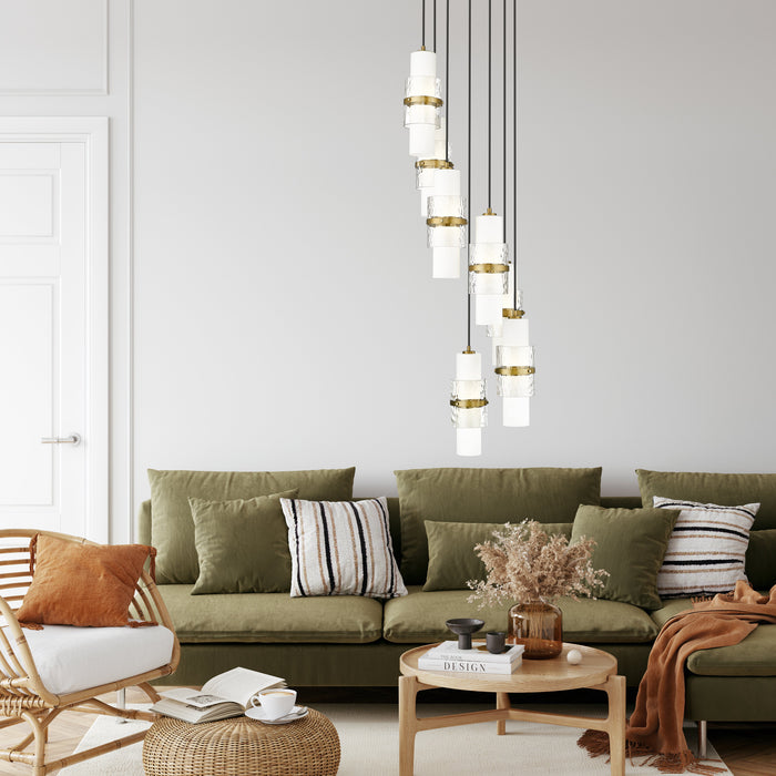 Chandelier Z-Lite 1946P-7R-MGLD Modern Gold Cayden 7 Light Chandelier Z-Lite