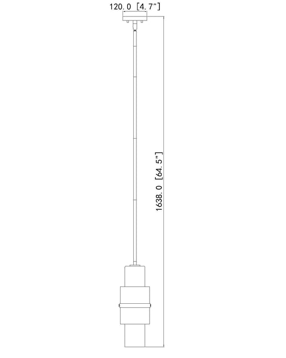 Pendant Z-Lite 1946P-ROD-MB Matte Black Cayden 1 Light Pendant Z-Lite