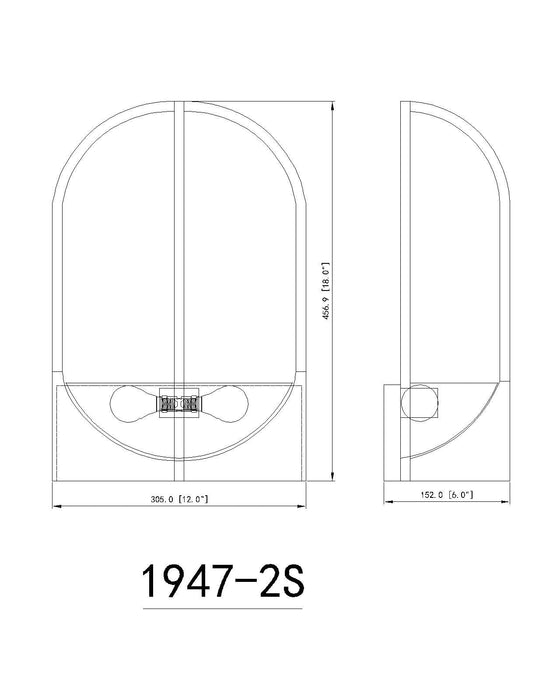 Wall Sconce Z-Lite 1947-2S-MB Matte Black Devon 2 Light Wall Sconce Z-Lite