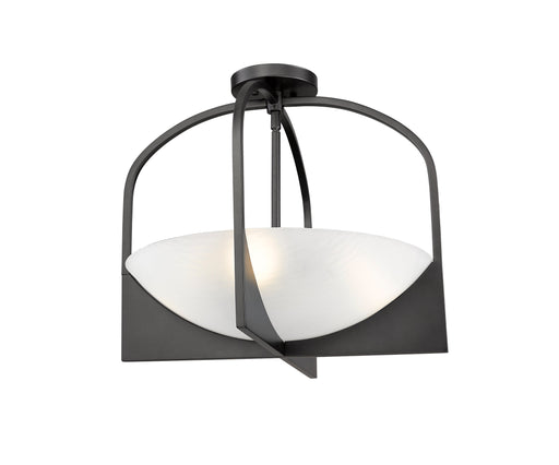 Semi Flush Mount Z-Lite 1947SFS-MB Matte Black Devon 4 Light Semi Flush Mount Z-Lite