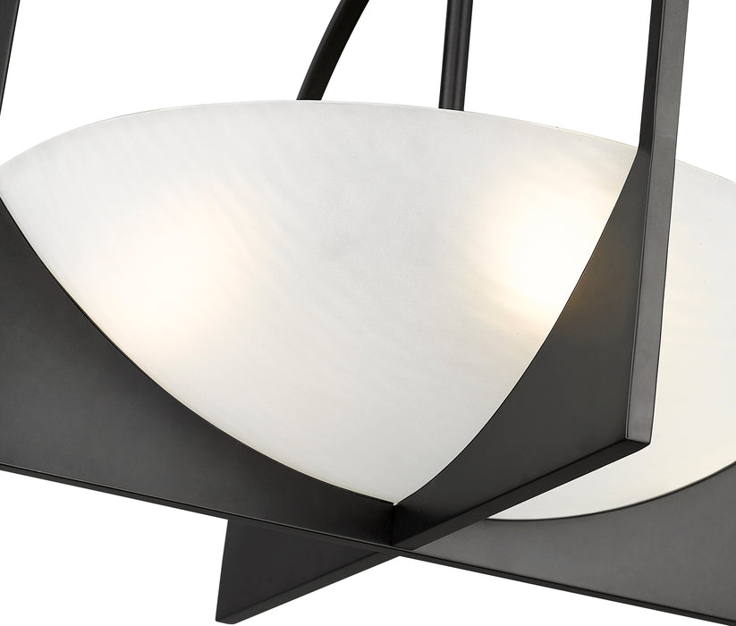 Semi Flush Mount Z-Lite 1947SFS-MB Matte Black Devon 4 Light Semi Flush Mount Z-Lite