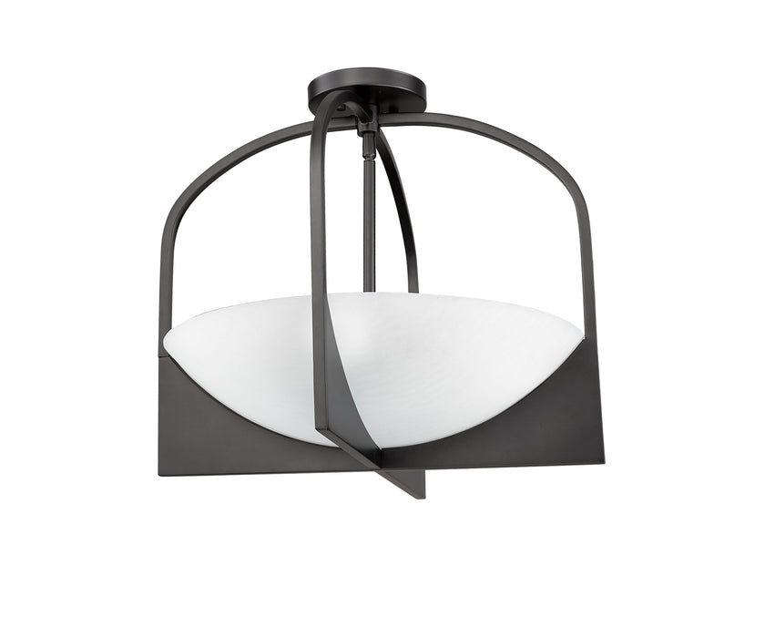 Semi Flush Mount Z-Lite 1947SFS-MB Matte Black Devon 4 Light Semi Flush Mount Z-Lite