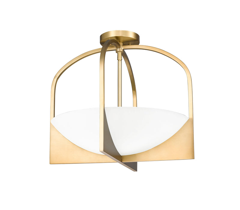 Semi Flush Mount Z-Lite 1947SFS-MGLD Modern Gold Devon 4 Light Semi Flush Mount Z-Lite