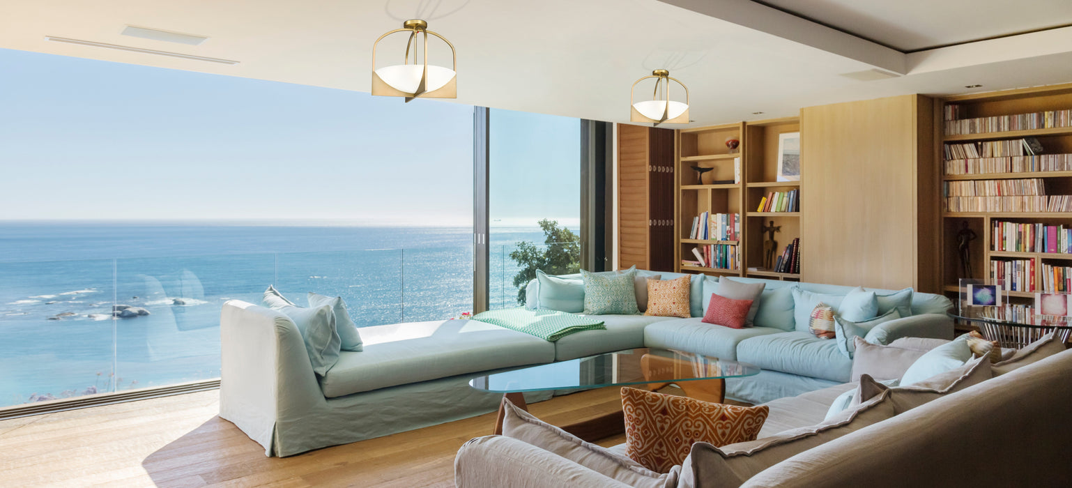 Semi Flush Mount Z-Lite 1947SFS-MGLD Modern Gold Devon 4 Light Semi Flush Mount Z-Lite