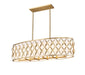 Linear Chandelier Z-Lite 1948-42L-MGLD Modern Gold Harden 10 Light Linear Chandelier Z-Lite